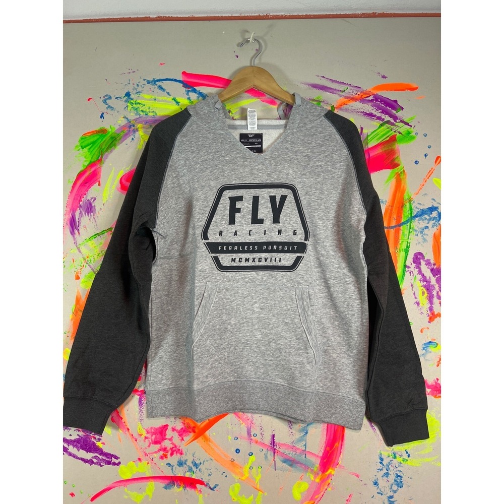 Fly Racing Ladies Gray Hoodie - 2XL